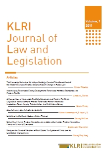 KLRI Journal of Law and Legislation VOLUME 1, 2011